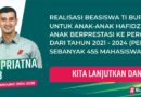 Program Besti Langkah Tepat Kang DS Memberikan Peluang Pendidikan Kepada Anak-anak Hafidz Qur’an dan Berprestasi